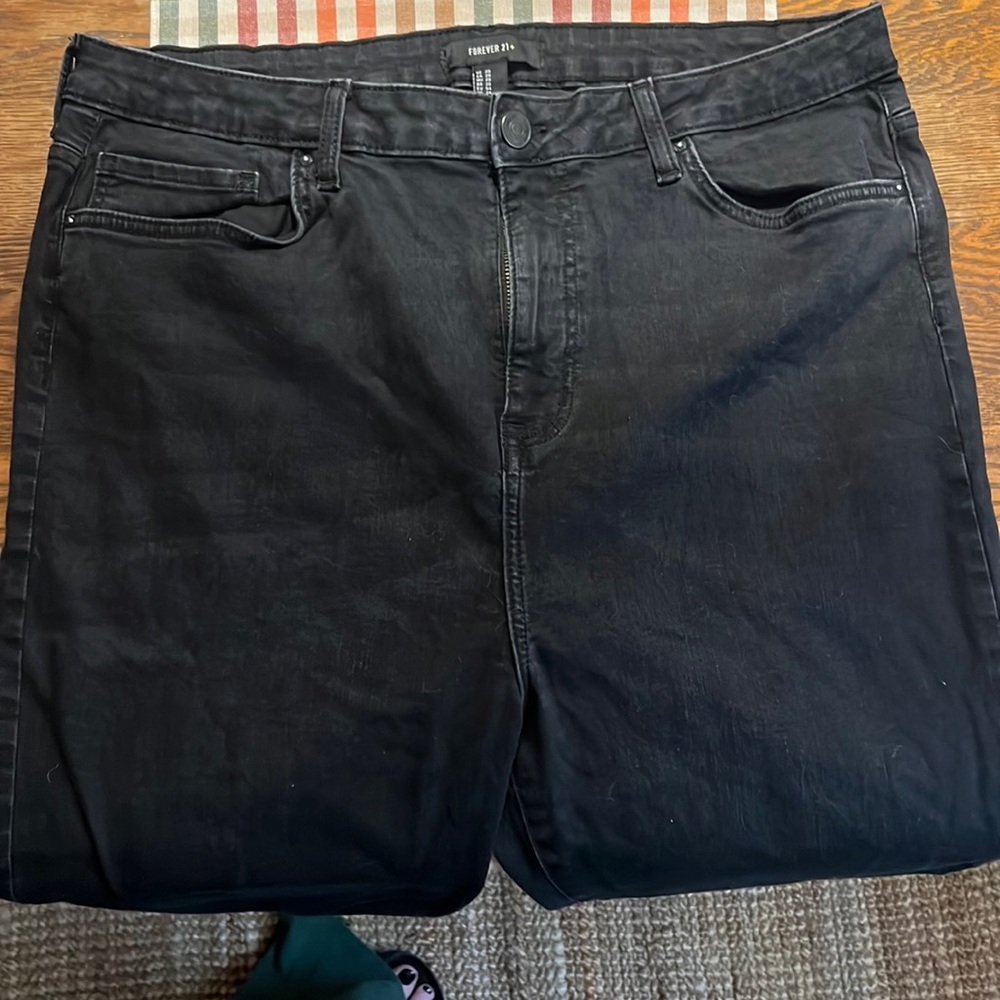 Black skinny high rise jeans